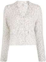 b+ab cardigan crop en maille brossé - Multicolore