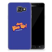 Samsung Galaxy A3 2016 Siliconen hoesje met naam Never Give Up