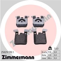 Remblokkenset, schijfrem ZIMMERMANN, u.a. fÃ¼r BMW