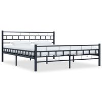 Bedframe staal zwart 200x200 cm - thumbnail