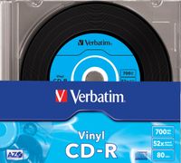 Verbatim CD-R 700 MB Vinyl blanco cd's 52x, 10 stuks - thumbnail