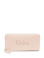 Chloé portefeuille Sense à logo brodé - Rose