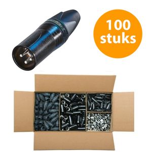 Neutrik NC3MXX-BAG Male XLR kabeldeel 3p zwart 100 stuks