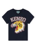 Kenzo Kids t-shirt en coton à logo imprimé - Bleu - thumbnail