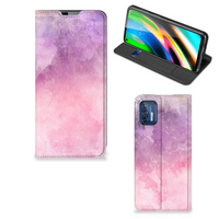 Bookcase Motorola Moto G9 Plus Pink Purple Paint