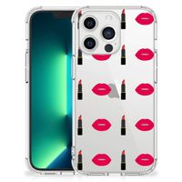 iPhone 13 Pro Max Doorzichtige Silicone Hoesje Lipstick Kiss - thumbnail