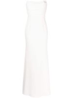 Rachel Gilbert robe-bustier longue Arlo à design évasé - Blanc