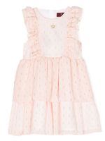 Aigner Kids robe sans manches à volants - Rose