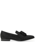 Jimmy Choo chaussons Foxley à ornements en cristal - Noir - thumbnail