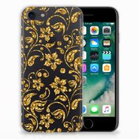 iPhone SE 2022 | SE 2020 | 8 | 7 TPU Case Gouden Bloemen - thumbnail