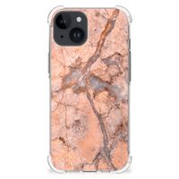 iPhone 15 Plus Anti-Shock Hoesje Marmer Oranje