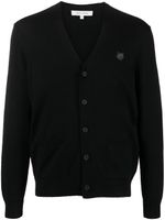 Maison Kitsuné cardigan en laine à col v - Noir - thumbnail