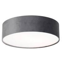 QAZQA Moderne plafondlamp grijs 40 cm met gouden binnenkant - Drum