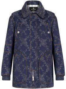 ETRO veste en jean à motif jacquard - Bleu