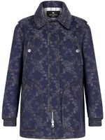 ETRO veste en jean à motif jacquard - Bleu - thumbnail