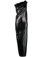 Rick Owens robe longue Athena à une épaule - Noir