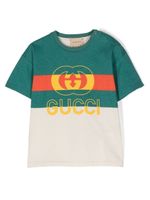 Gucci Kids t-shirt en coton à logo imprimé - Tons neutres