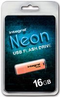 Integral Neon USB 2.0 stick, 16 GB, oranje - thumbnail