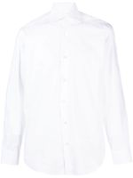 Barba chemise en coton à col italien - Blanc