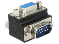 Delock Adapter Serieel [1x D-sub stekker 9-polig - 1x D-sub bus 9-polig] Zwart