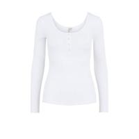 PIECES ribgebreide longsleeve met biologisch katoen zwart