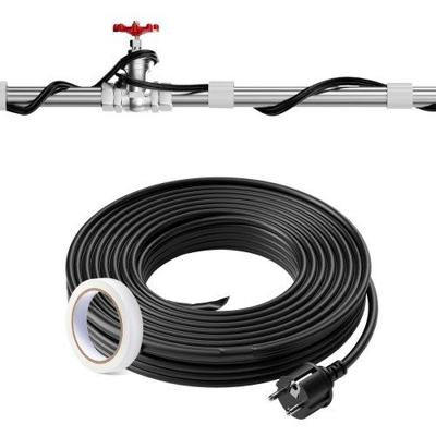 VEVOR zelfregulerende buisverwarmingskabel, 18,3 m, 16,4 W/m, vorstbeveiliging voor verwarmingskabels, waterleidingverwarmingskabel met ingebouwde thermostaat beschermt PVC-slangen, metalen en kunststof leidingen tegen bevriezing