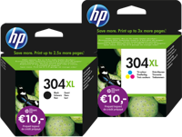 HP 304XL Inkt Cartridge 4-Kleuren Bundel