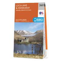 Wandelkaart - Topografische kaart 360 OS Explorer Map Loch Awe, Invera