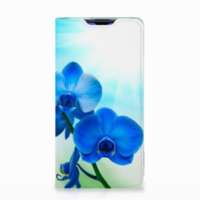Huawei P30 Smart Cover Orchidee Blauw - Cadeau voor je Moeder Huawei P30 Smart Cover Orchidee Blauw - Cadeau voor je Moeder