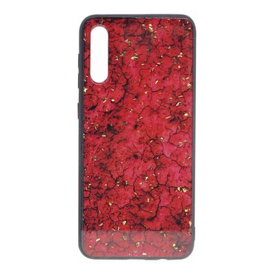 Shop4 - Samsung Galaxy A30s Hoesje - Zachte Back Case Mineralen Rood