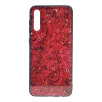 Shop4 - Samsung Galaxy A30s Hoesje - Zachte Back Case Mineralen Rood