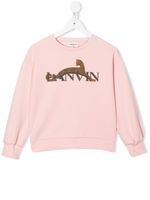 Lanvin Enfant sweat à logo imprimé - Rose - thumbnail