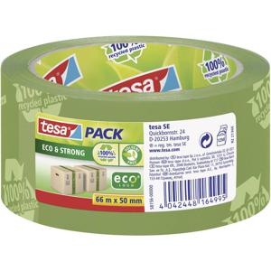 tesa ECO & STRONG 58156-00000-00 Pakband tesapack Groen (l x b) 66 m x 50 mm 1 stuk(s)