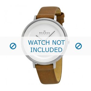 Horlogeband Skagen SKW2214 Leder Cognac 14mm