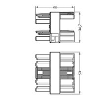 WAGO Netsplitter [Netstekker - Netbus, Netbus, Netbus] Totaal aantal polen: 5 Zwart 25 stuk(s) - thumbnail