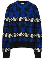 Burberry pull Chess à motif intarsia - Noir