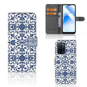 OPPO A16/A16s/A54s Hoesje Flower Blue