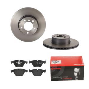 Remmenset, remschijf BREMBO, Remschijftype: Binnen geventileerd, Inbouwplaats: Vooras, u.a. für BMW, Bmw (brilliance)