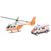 Toi-toys Trauma Helikopter + Ambulance Oranje/wit