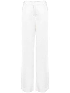 P.A.R.O.S.H. pantalon droit à fini satiné - Blanc