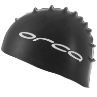 Orca Siliconen badmuts swim cap zwart - thumbnail