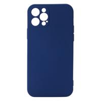 Shop4 - iPhone 12 Pro Hoesje - Back Case Mat Donker Blauw
