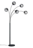 Trio Design vloerlamp Balini zwart met smoke glas 408500542 - thumbnail