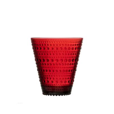 Iittala Kastehelmi Glas 30 cl, per 2 Cranberry Iittala Kastehelmi Glas 30 cl, per 2 Cranberry