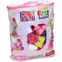 Mattel First Builders - Big Building Bag (Roze), 60 stuks constructiespeelgoed DCH54 - thumbnail