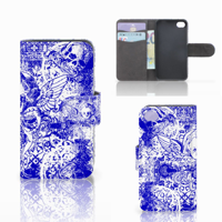 Telefoonhoesje met Naam Apple iPhone 4 | 4S Angel Skull Blauw