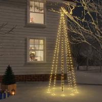 VidaXL Kerstboom met grondpin 310 LED&apos;s warmwit 300 cm - thumbnail