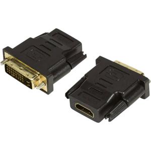 LogiLink AH0001 HDMI / DVI Adapter [1x HDMI-bus - 1x DVI-stekker 24+1-polig] Zwart