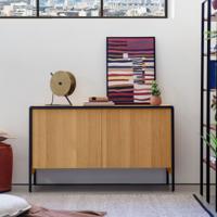 Kave Home Dressoir 'Nadyria' 140cm, kleur eiken / zwart