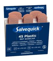 Salvequick 42037 bijpassende refills voor de dispenser, 45 pleisters, waterdicht 1,9 + 2,5 x 7,2 cm